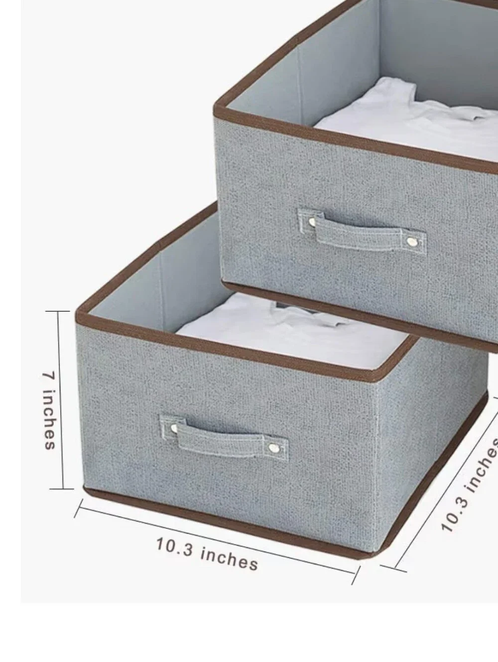 3-Tier Hanging Closet Organizer Storage Bins - Gray